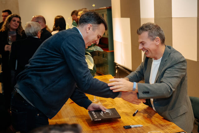 AI in Healthcare book signing night — moment