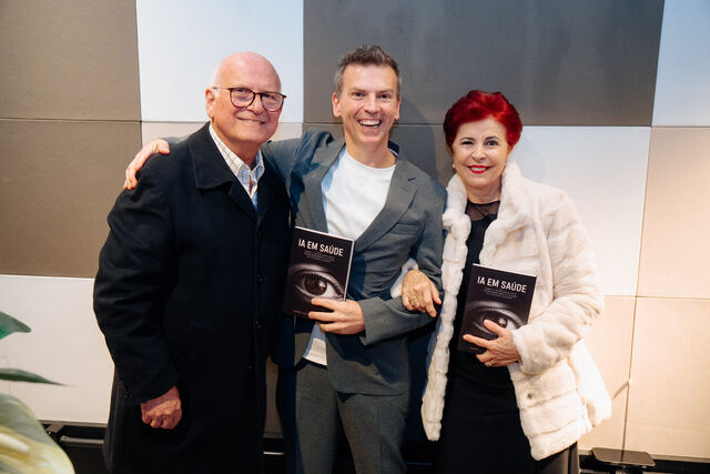 AI in Healthcare book signing night — group photo